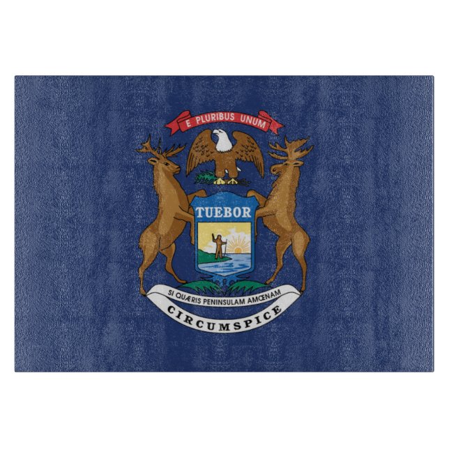 Planche À Découper Drapeau d'État du Michigan, États-Unis (Devant)