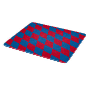 Planche À Découper Drapeau diamant Bavière bleu et rouge Motif