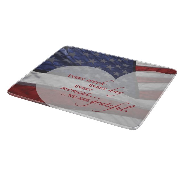 Planche À Découper Drapeau du coeur patriotique, appréciation militai (Coin)