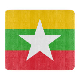 Planche À Découper Drapeau du Myanmar (Birmanie)