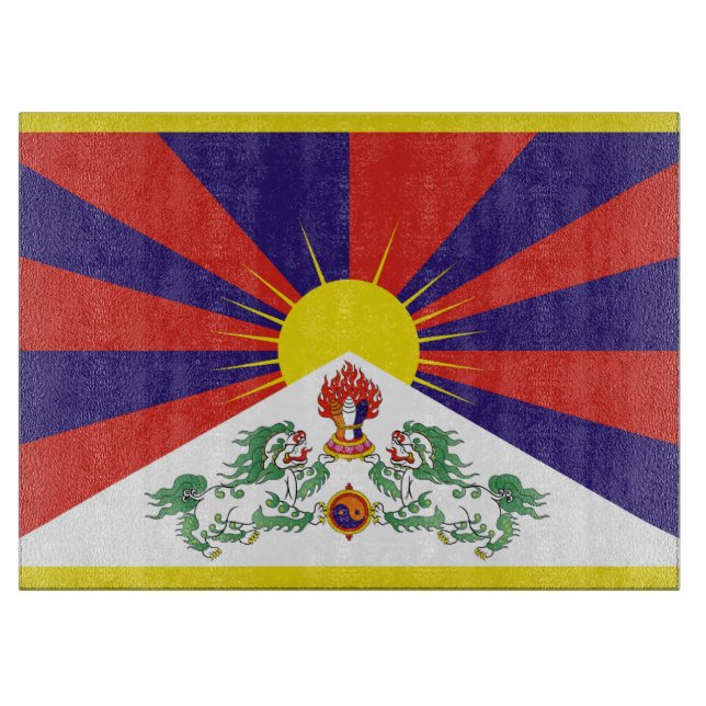 Planche À Découper Drapeau du Tibet libre (Devant)