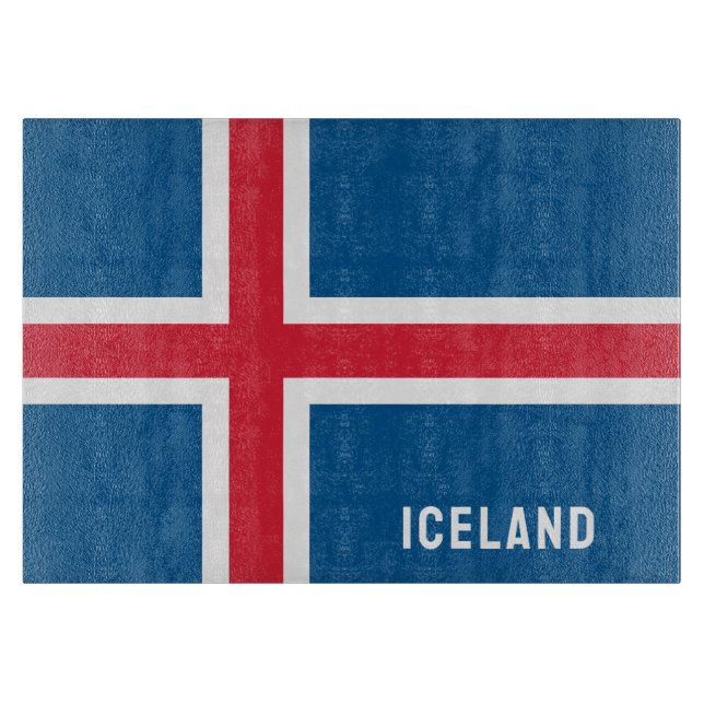 Planche À Découper Drapeau Islande (Devant)