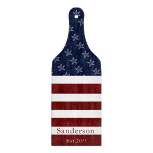 Planche À Découper Drapeau Nautique Américain Rouge Bleu Bleu Amier