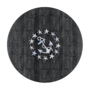 Planche À Découper Drapeau Naval Yacht Ancre et étoiles