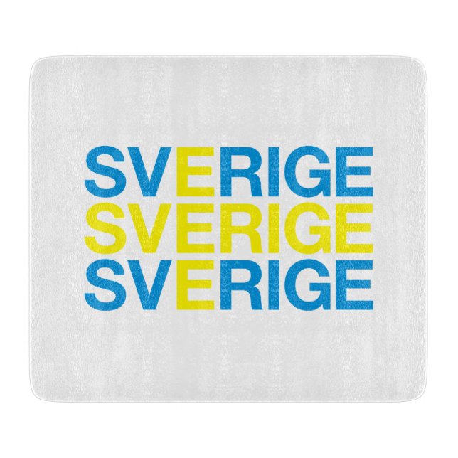 Planche À Découper Drapeau SVERIGE (Devant)