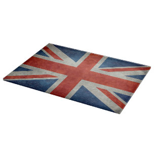 Planche À Découper Drapeau Union Jack britannique dans style rétro te