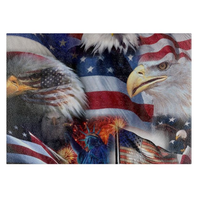 Planche À Découper drapeaux et Eagles (Devant)