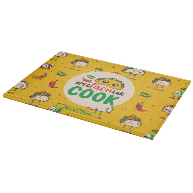 Planche À Découper Drôle cuisine mexicaine Taco Cinco De Mayo Motif (Coin)