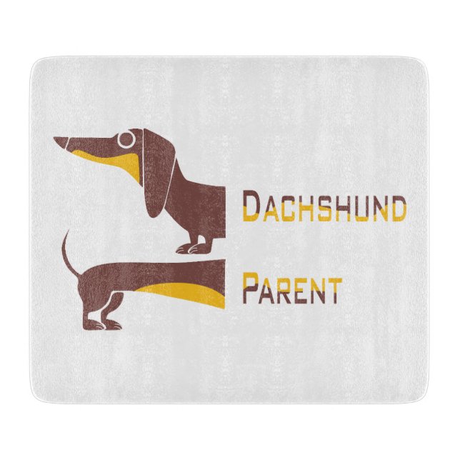 Planche À Découper Drôle mignon dachshund pour parent chien long (Devant)