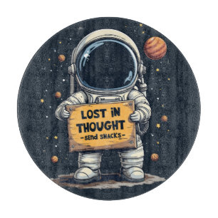 Planche À Découper Drôle perdu dans la pensée astronaute l'illustrati