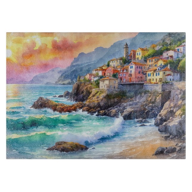 Planche à découper du village balnéaire (Devant)