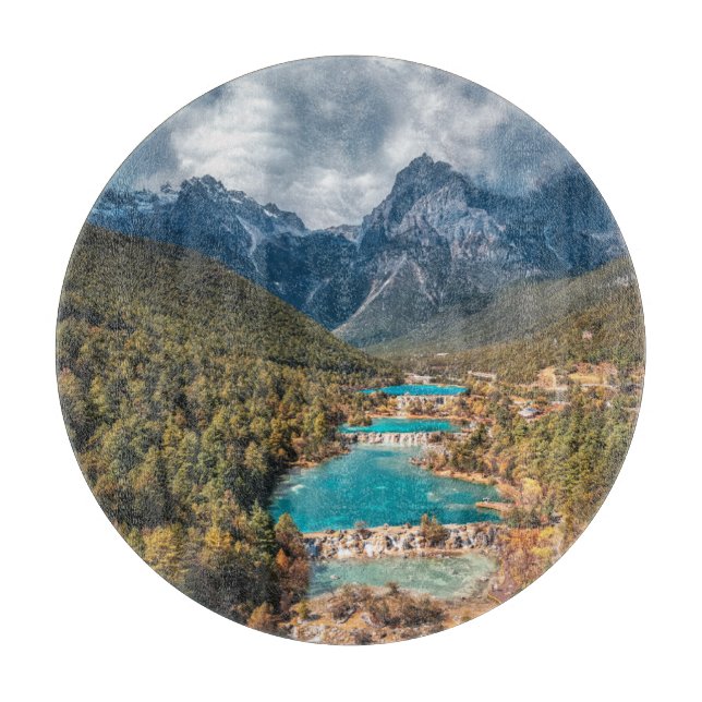 Planche À Découper Eau | Blue Moon Lake, Chine (Devant)