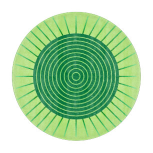Planche À Découper Éclat de soleil géométrique moderne - Vert émeraud