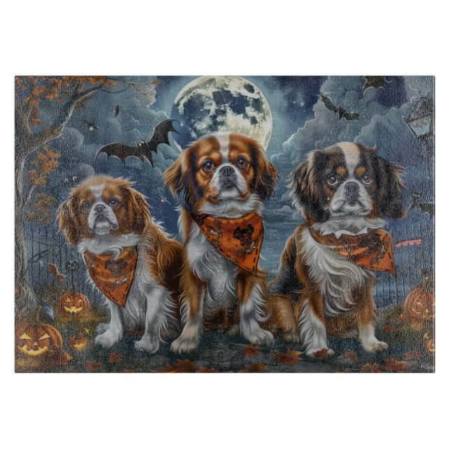 Planche À Découper Éffrayant d'Halloween en espagnol tibétain (Devant)
