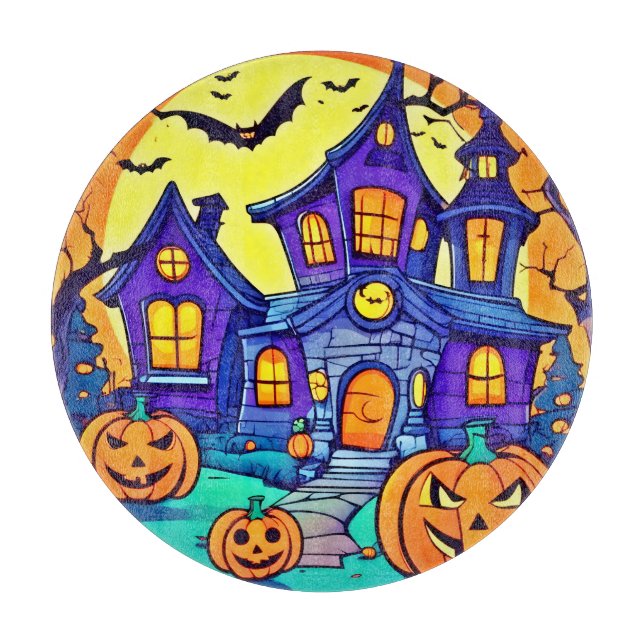 Planche À Découper Éffrayant Haunted Mansion Art (Devant)