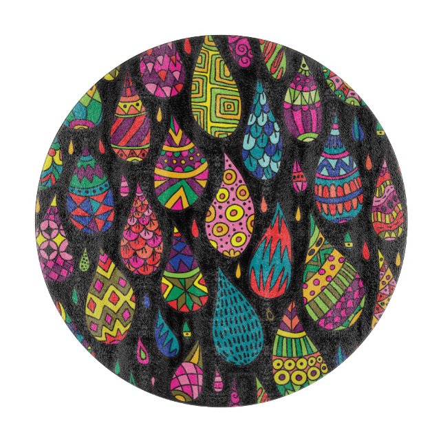 Planche À Découper Elégance florale, arrière - plan abstrait. (Devant)