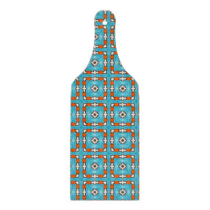 Planche À Découper Elégance moderne Bleu Orange Blanc Azulejos Carrel