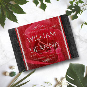 Planche À Découper Élégant 15e 26e 36e anniversaire de Mariage Rose