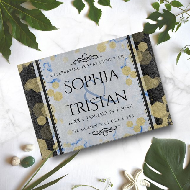 Planche À Découper Élégant 18ème anniversaire de Mariage de porcelain (Créateur téléchargé)