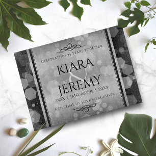 Planche À Découper Élégant 25e anniversaire de Mariage d'argent