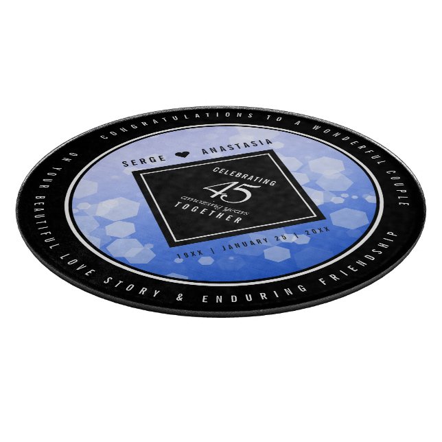 Planche À Découper Élégant 45e anniversaire de Mariage Sapphire (Coin)