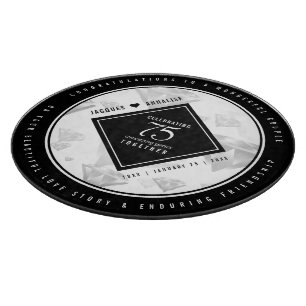 Planche À Découper Élégant 75e anniversaire de Mariage de diamant