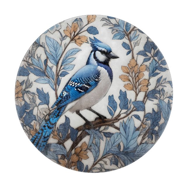 Planche À Découper Elégant Blue Jay William Morris inspiré (Devant)