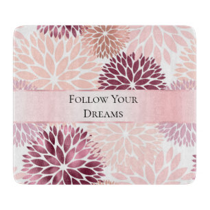 Planche À Découper Élégant Chic Rose Floral Shower de Mariage