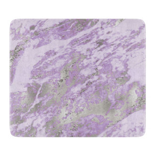 Planche À Découper Élégant Motif Abstrait chic violet