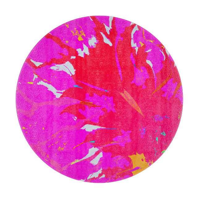 Planche À Découper Élégant Motif Abstrait rose (Devant)