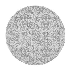 Planche À Découper Élégant motif floral gris