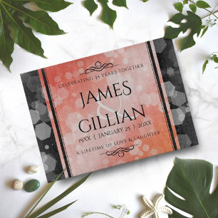 Planche À Découper Elégante 35ème anniversaire de Mariage de corail