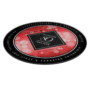 Planche À Découper Elégante 80ème anniversaire du Mariage de Ruby