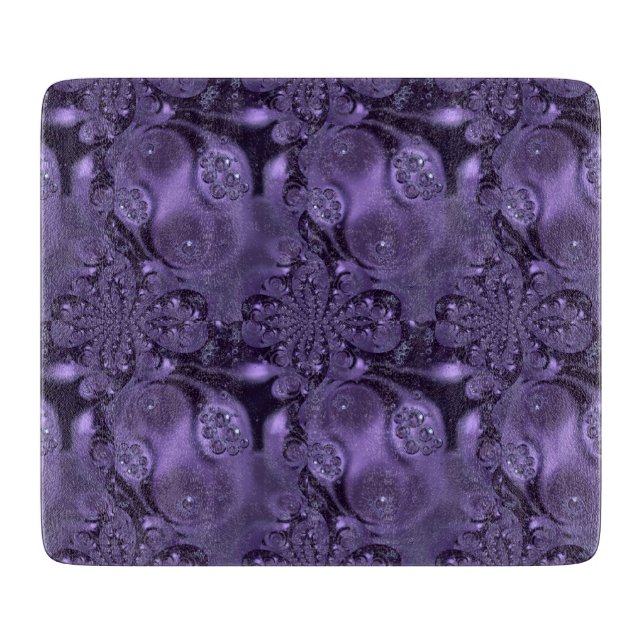 Planche À Découper Élégante étincelle Royale Purple Liquide (Devant)