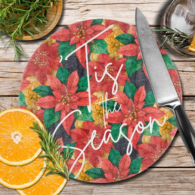 Planche À Découper Élégantes Poinsettias de Noël (Créateur téléchargé)