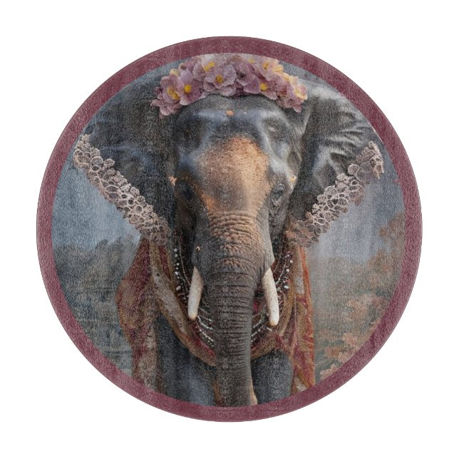 Planche À Découper Eléphant botanique (Devant)