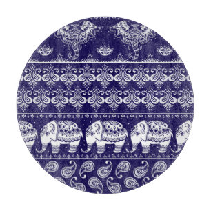 Planche À Découper Elephant, paisley : motif vintage tribal.