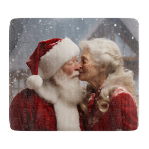 Planche À Découper Embrasser M. et Mme Père Noël