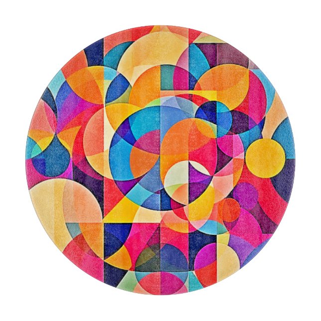 Planche À Découper Émotion de couleur géométrique (Devant)