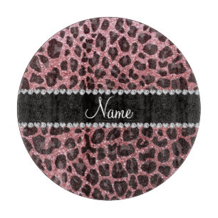 Planche À Découper Empreinte de léopard d'parties scintillant rose cl