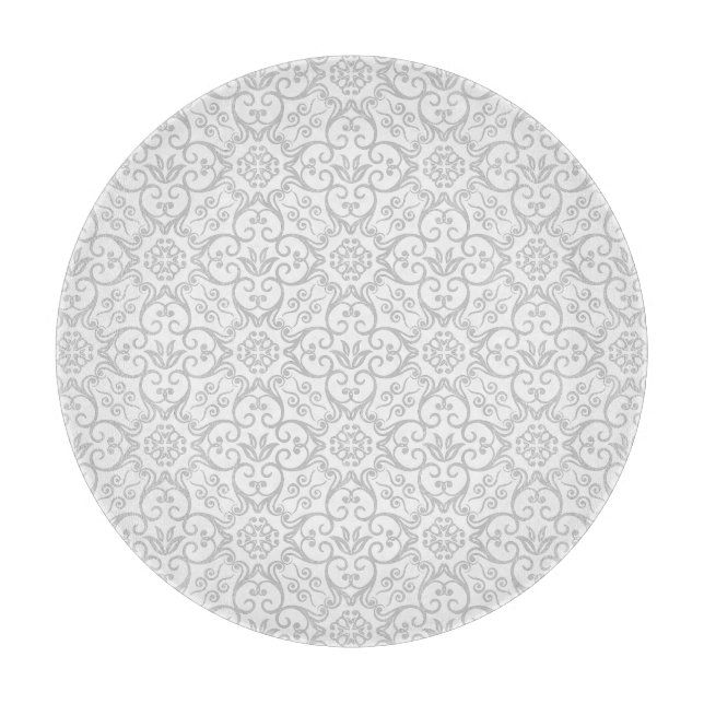 Planche à découper en damas gris (Devant)