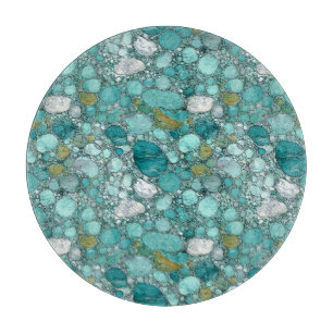 Planche à découper en pierre turquoise