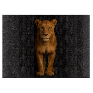 Planche à découper en verre Black 4 Luxe Lionne no