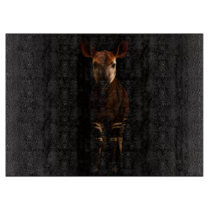 Planche à découper en verre Black 4 Luxe Okapi de 