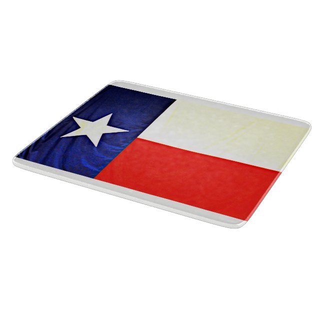 Planche à découper en verre de drapeau du Texas (Coin)