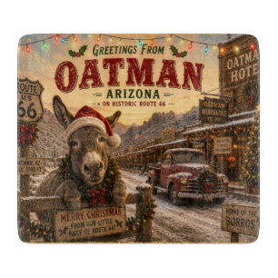 Planche à découper en verre de Noël Oatman Route 6
