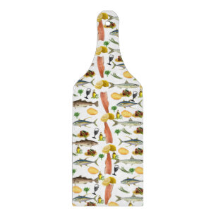 Planche à découper en verre de poisson