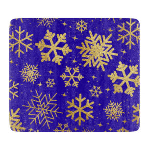 Planche à découper en verre décoratif Golden Flurr