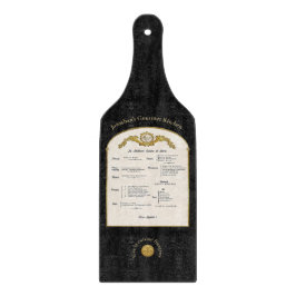Planche à découper en verre noir Menu Français
