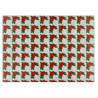 Planche à découper en verre Poinsettias